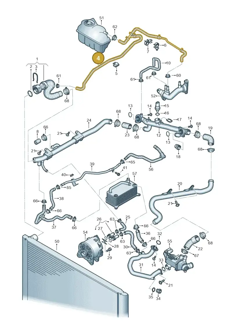 4F0121107BB — Audi A6 2.7 TDI (2008-2011) diagram 448121600, position 4