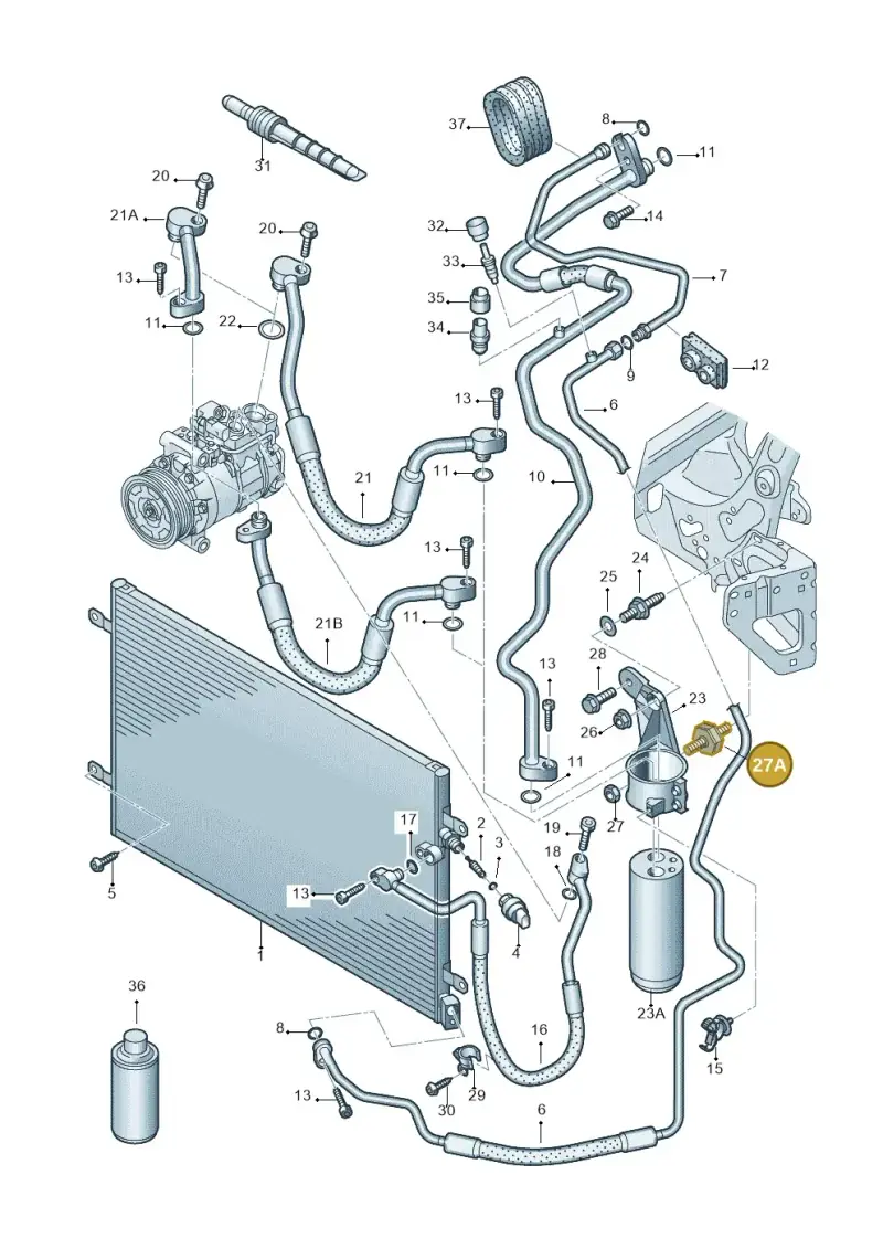 4F0121268 — Audi A6 2.7 TDI (2008-2011) diagram 448260400, position 27A