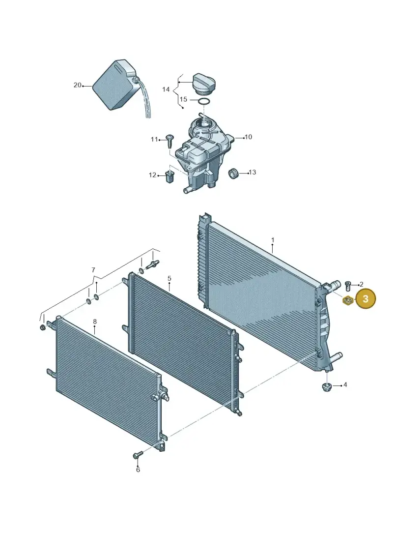 4F0121276 — Audi A6 2.7 TDI (2008-2011) diagram 648121710, position 3