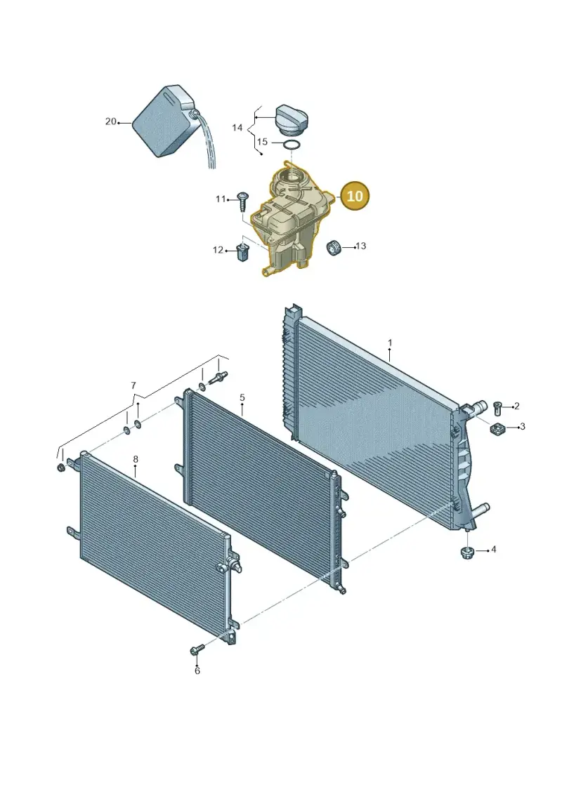4F0121403T — Audi A6 2.7 TDI (2008-2011) diagram 648121710, position 10