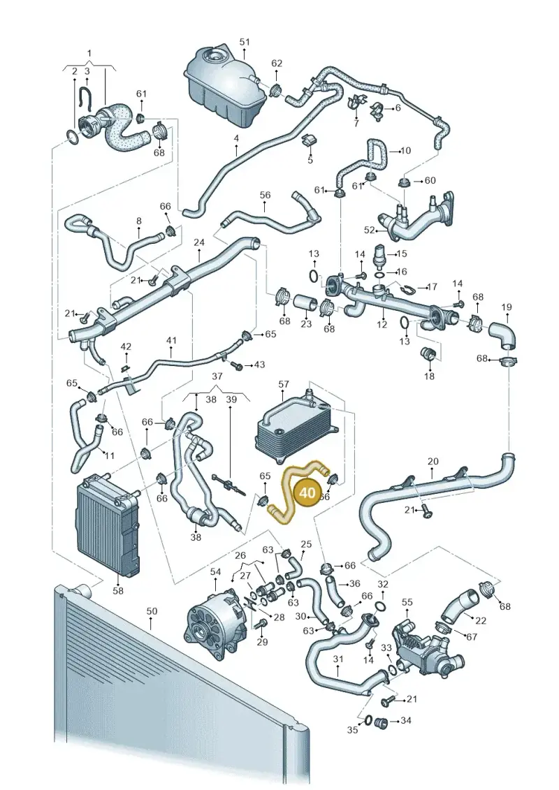 4F0121447C — Audi A6 2.7 TDI (2008-2011) diagram 448121610, position 40