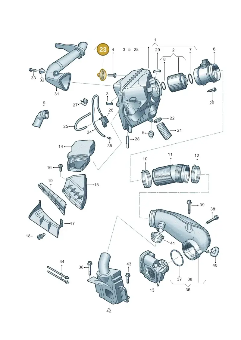 4F0129669 — Audi A6/S6/Avant/qu.   05> (2004-) diagram 448133600, position 23