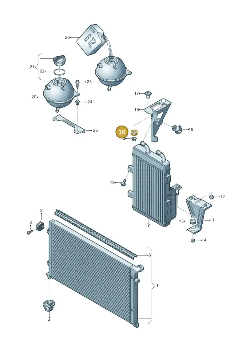 4F0129669E — Audi RS3 Sportback (2011-2012) diagram 720121700, position 16