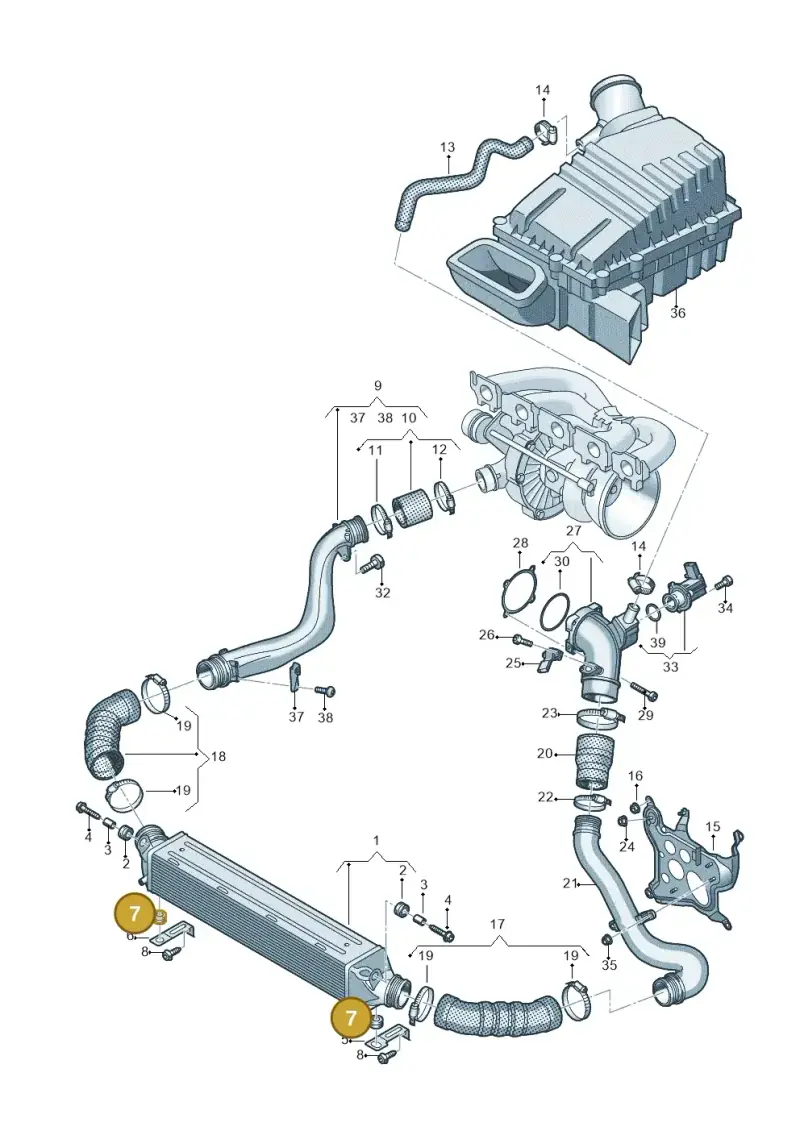 4F0129669E — Audi RS3 Sportback (2015-2016) diagram 858145800, position 7