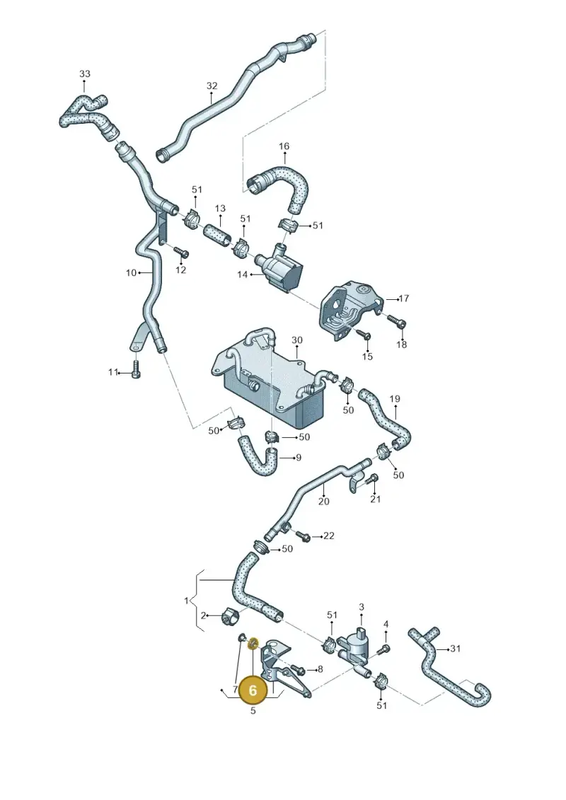 4F0129669F — Audi A8L qu. 3.0 TDI (2013-2018) diagram 771121230, position 6