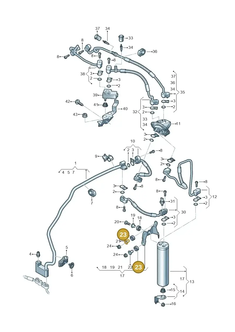 4F0129669F — Audi A8L (2017-2022) diagram 838260050, position 23