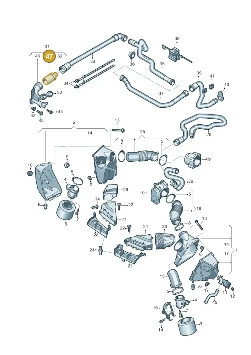 4F0129770 — Audi A6 2.7 TDI (2008-2011) diagram 448133900, position 47