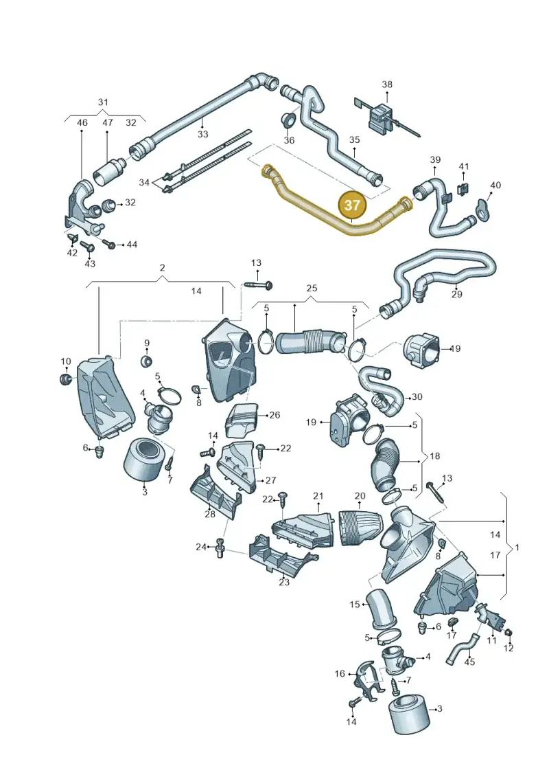 4F0129920 — Audi A6 2.7 TDI (2008-2011) diagram 448133900, position 37