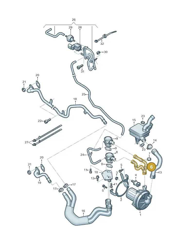 4F0133771 — Audi A6 2.7 TDI (2008-2011) diagram 448131500, position 6