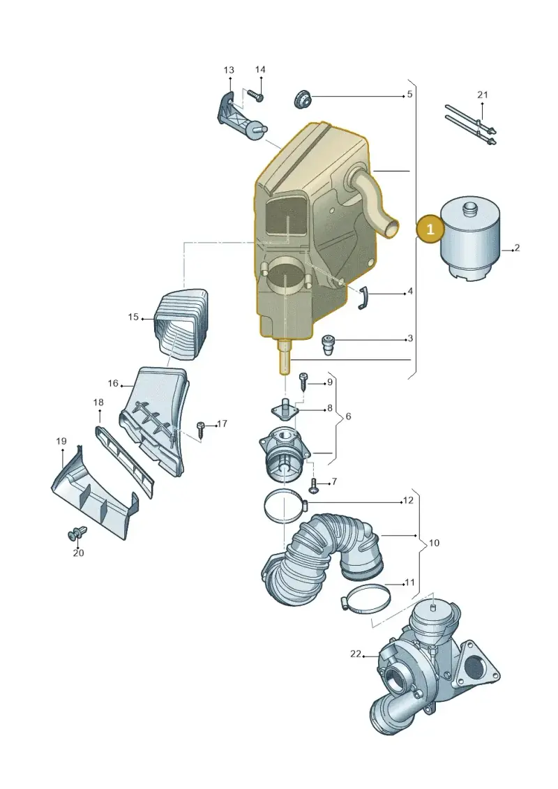 4F0133835N — Audi A6 2.7 TDI (2008-2011) diagram 448133200, position 1