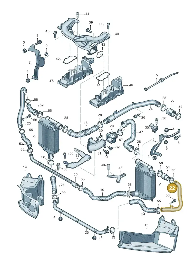 4F0145683F — Audi A6 2.7 TDI (2008-2011) diagram 448145450, position 22