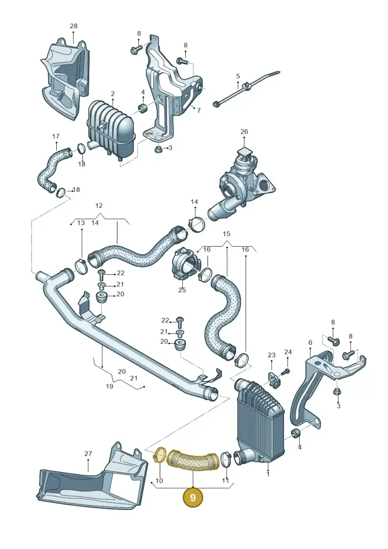 4F0145709L — Audi A6 2.7 TDI (2008-2011) diagram 648145650, position 9