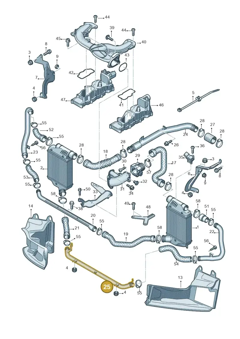 4F0145731AA — Audi A6 2.7 TDI (2008-2011) diagram 448145450, position 25