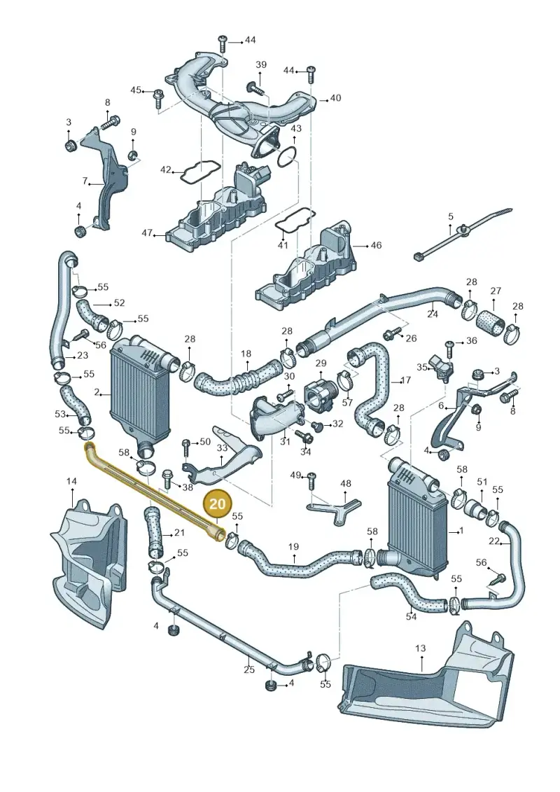 4F0145731AD — Audi A6 2.7 TDI (2008-2011) diagram 448145450, position 20
