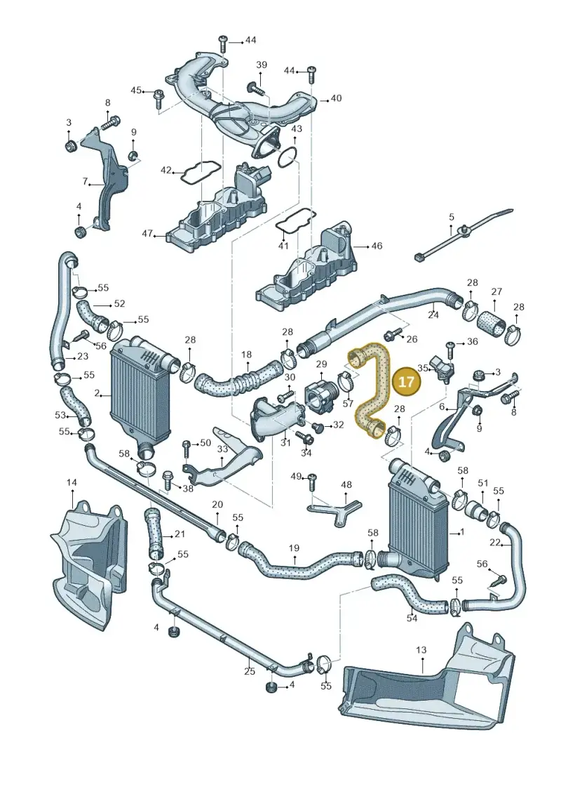 4F0145737K — Audi A6 2.7 TDI (2008-2011) diagram 448145450, position 17