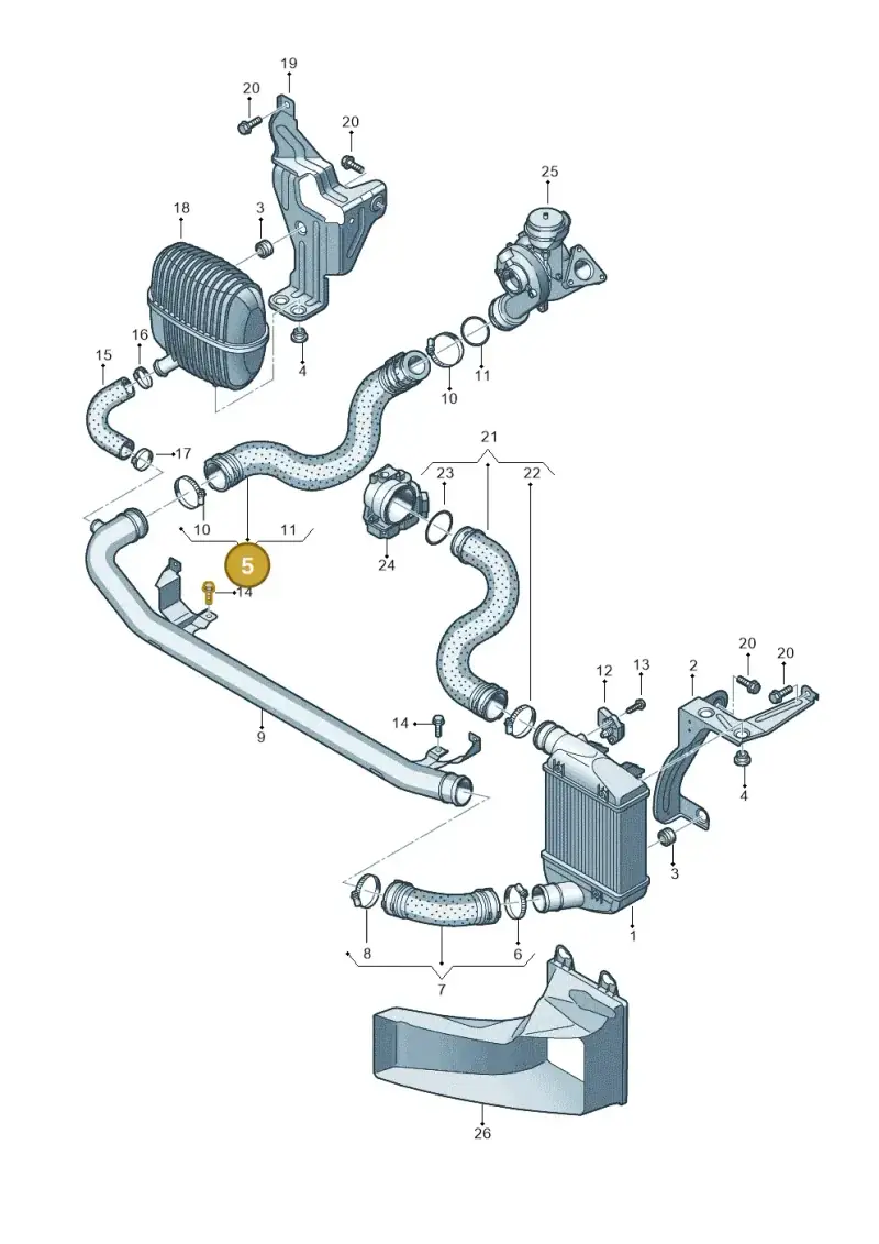 4F0145738R — Audi A6/S6/Avant/qu.   05> (2004-) diagram 448145350, position 5
