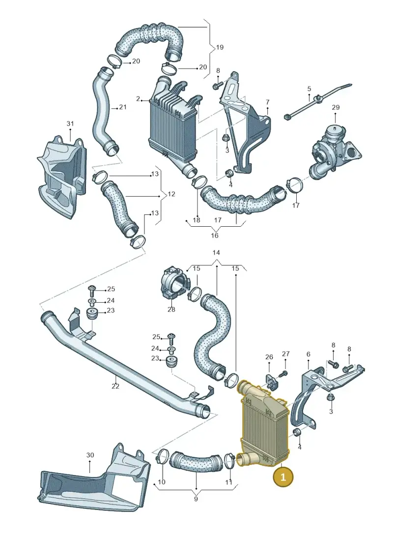4F0145805AC — Audi A6 2.7 TDI (2008-2011) diagram 648145600, position 1