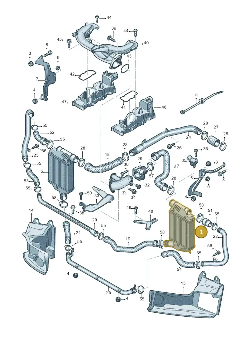 4F0145805AC — Audi A6 2.7 TDI (2008-2011) diagram 448145450, position 1