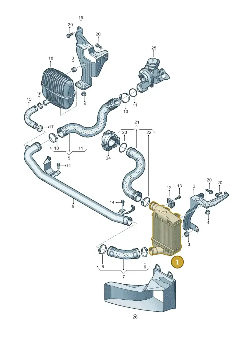 4F0145805AD — Audi A6/S6/Avant/qu.   05> (2004-) diagram 448145350, position 1
