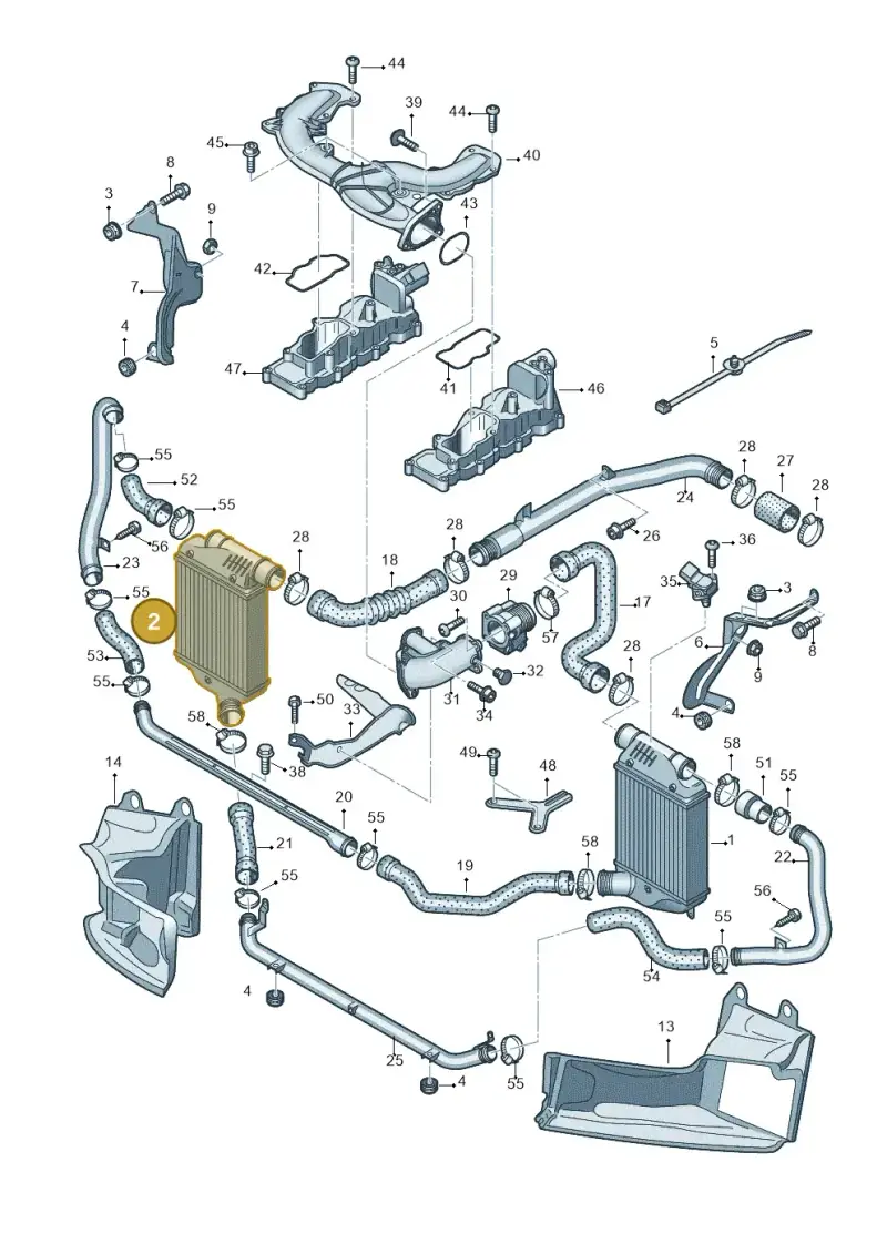 4F0145806AA — Audi A6 2.7 TDI (2008-2011) diagram 448145450, position 2