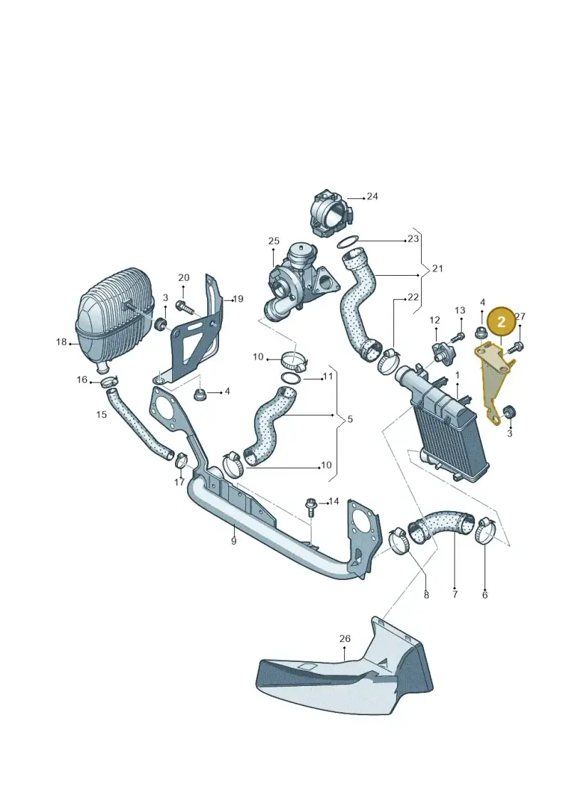 4F0145813F — Audi A6 2.7 TDI (2008-2011) diagram 454145830, position 2