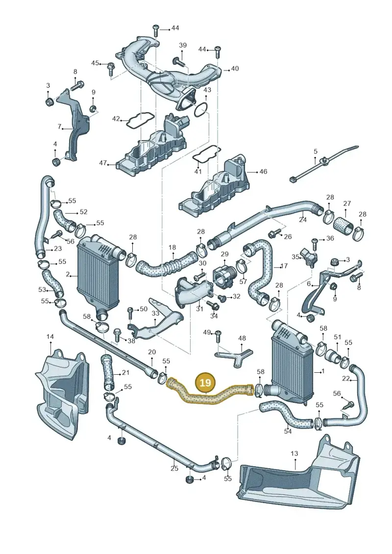 4F0145943N — Audi A6 2.7 TDI (2008-2011) diagram 448145450, position 19