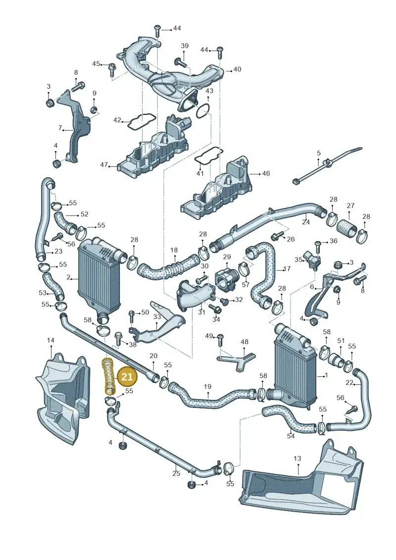 4F0145944H — Audi A6 2.7 TDI (2008-2011) diagram 448145450, position 21