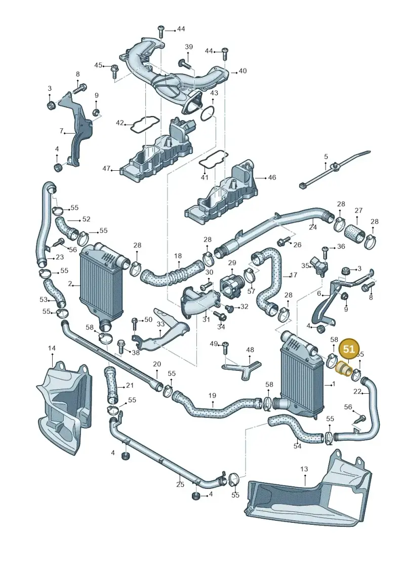4F0145979A — Audi A6 2.7 TDI (2008-2011) diagram 448145450, position 51