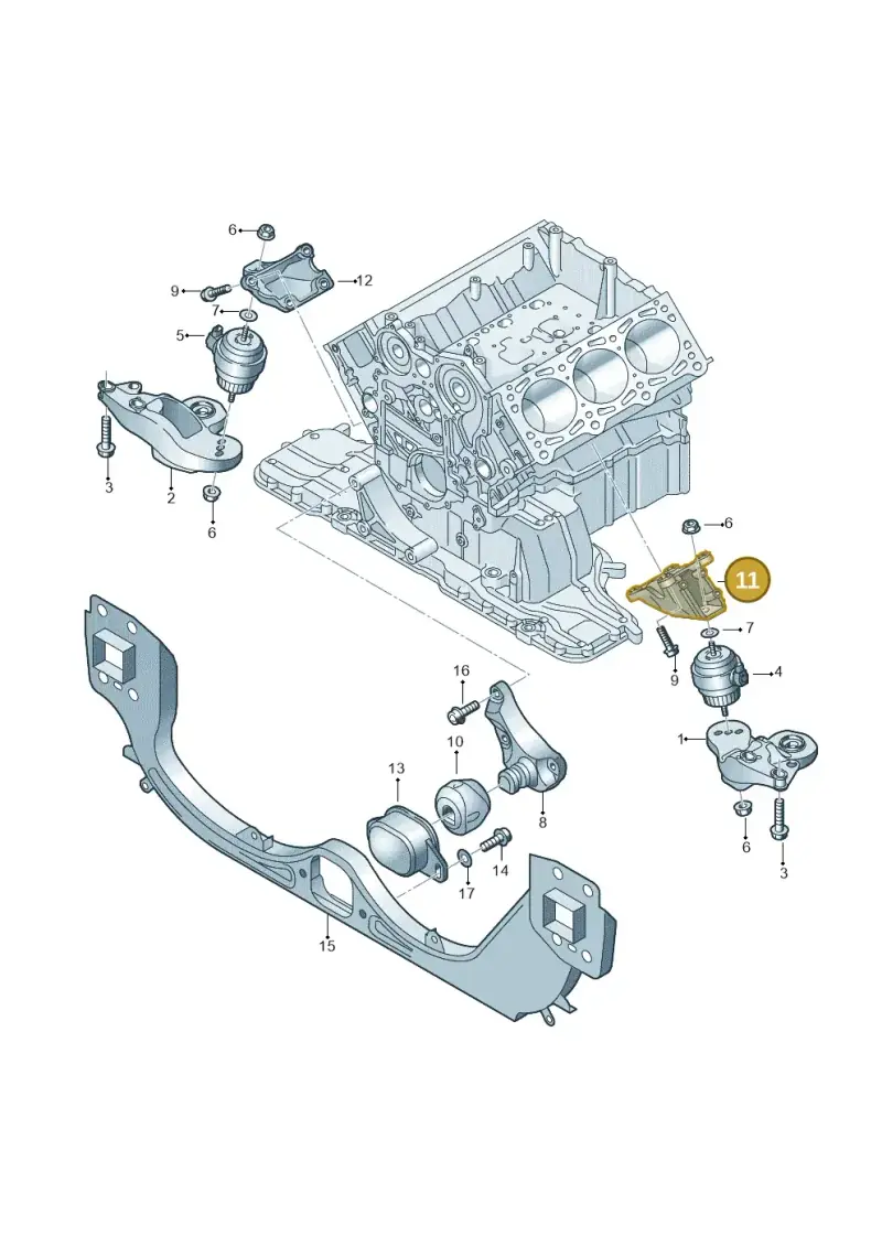 4F0199307AA — Audi A6 2.7 TDI (2008-2011) diagram 448199100, position 11