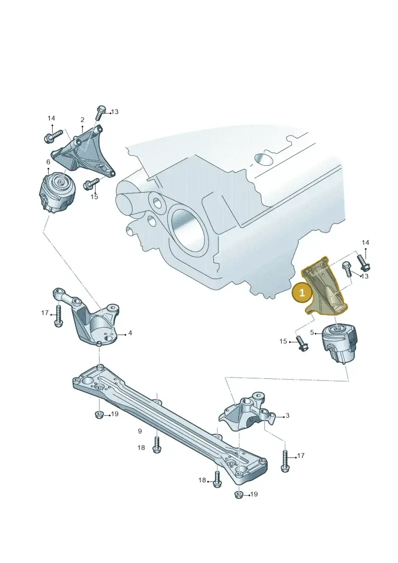 4F0199307AD — Audi A6 2.7 TDI (2008-2011) diagram 448199700, position 1