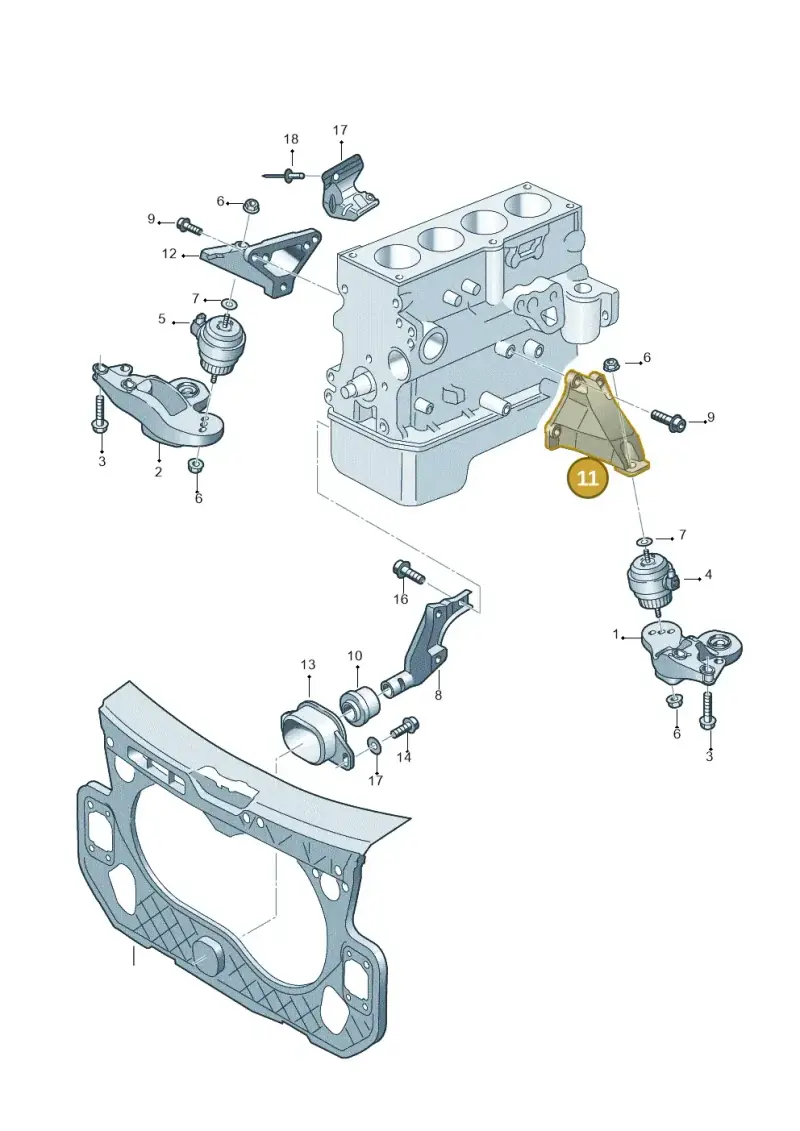 4F0199307N — Audi A6 2.7 TDI (2008-2011) diagram 448199000, position 11