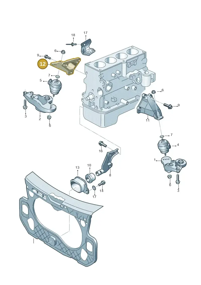 4F0199308AD — Audi A6 2.7 TDI (2008-2011) diagram 448199000, position 12