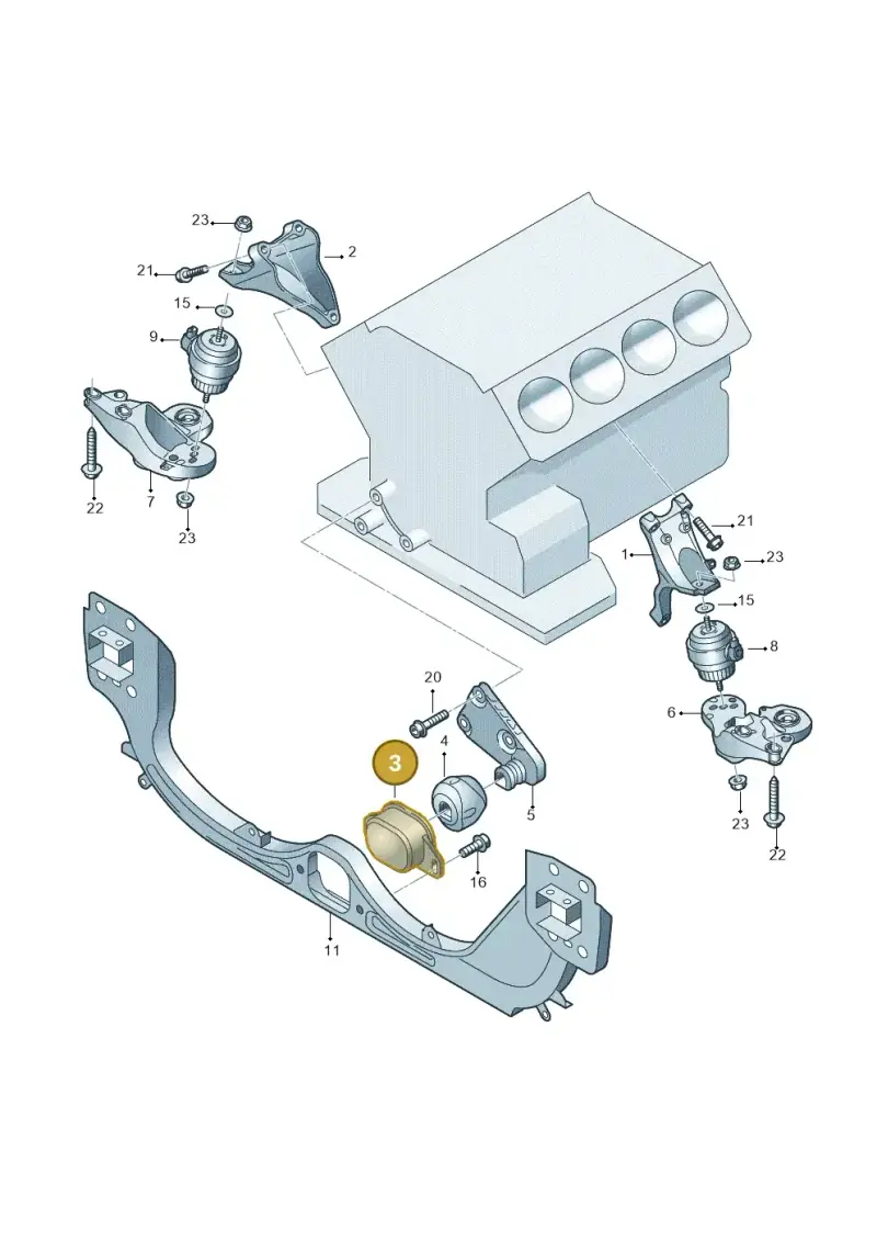 4F0199335C — Audi A6 QU.ALLROAD     07> (2006-) diagram 603199100, position 3