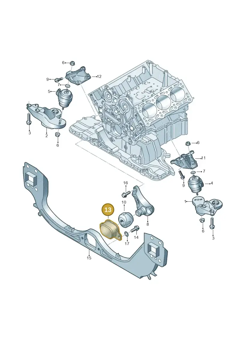 4F0199335C — Audi A6 2.7 TDI (2008-2011) diagram 448199100, position 13