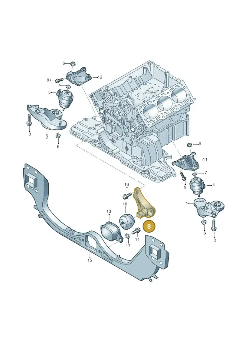 4F0199343G — Audi A6 2.7 TDI (2008-2011) diagram 448199100, position 8