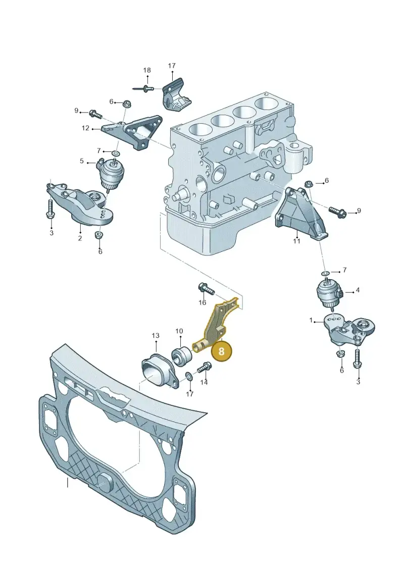 4F0199343K — Audi A6/S6/Avant/qu.   05> (2004-) diagram 448199000, position 8
