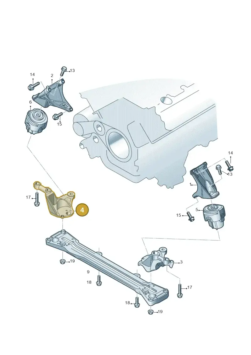 4F0199352J — Audi A6 2.7 TDI (2008-2011) diagram 448199700, position 4