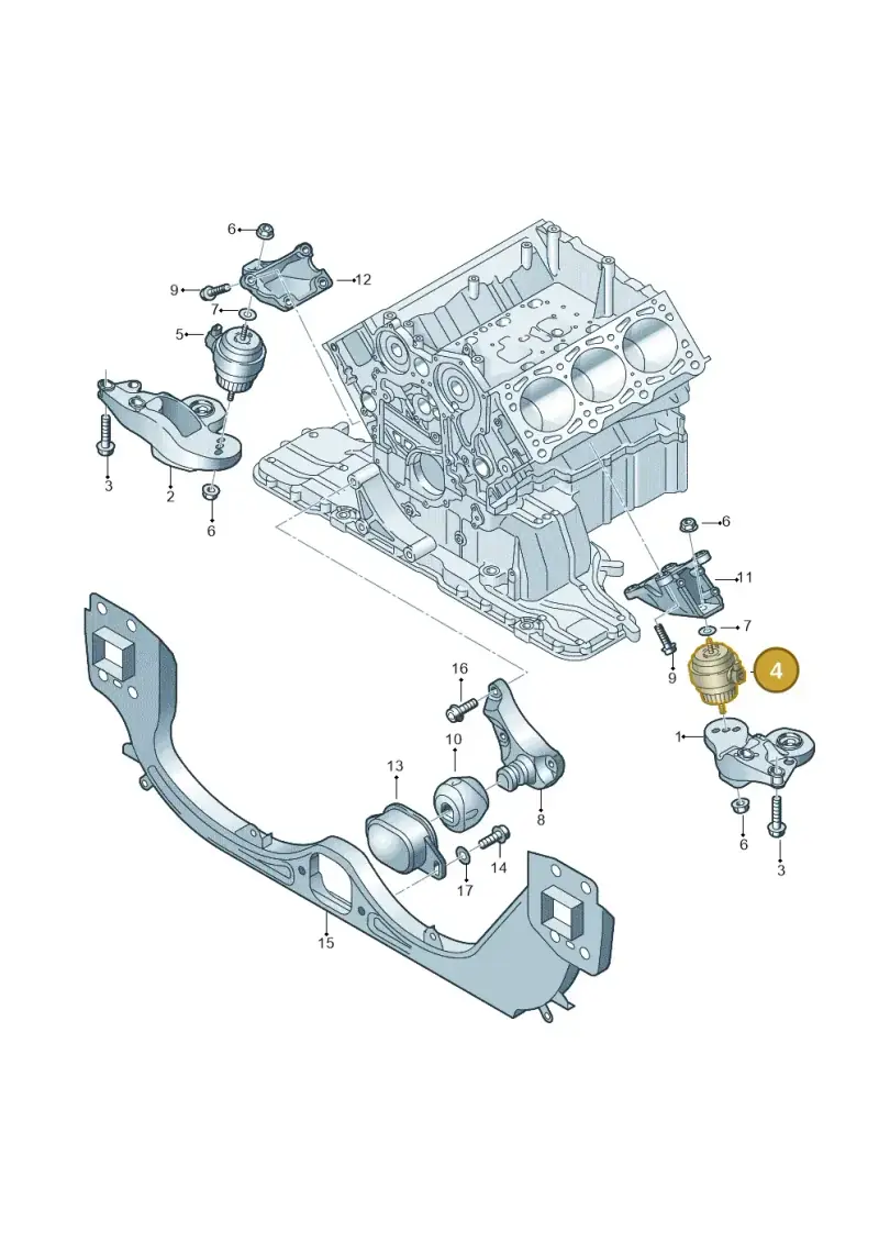 4F0199379BL — Audi A6 2.7 TDI (2008-2011) diagram 448199100, position 4