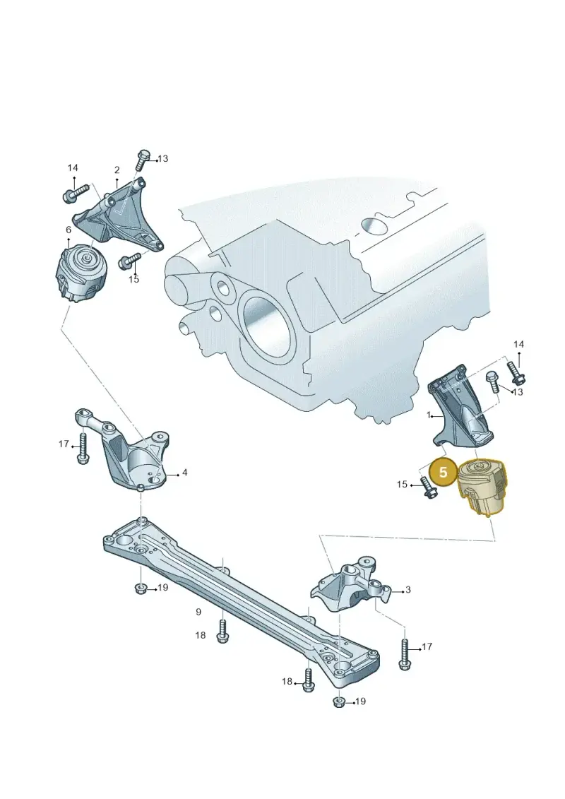 4F0199379BN — Audi RS6 Avant qu.5.0 (2007-2010) diagram 448199700, position 5