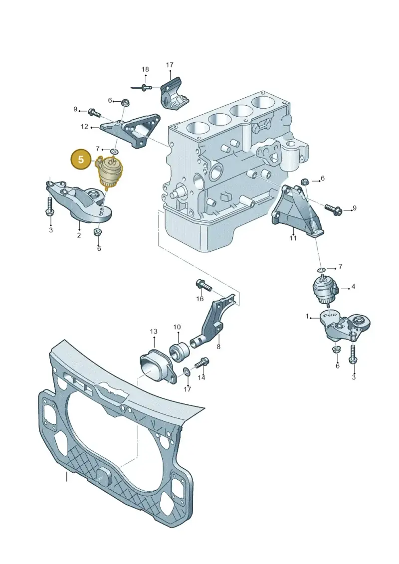 4F0199382BJ — Audi A6 2.7 TDI (2008-2011) diagram 448199000, position 5
