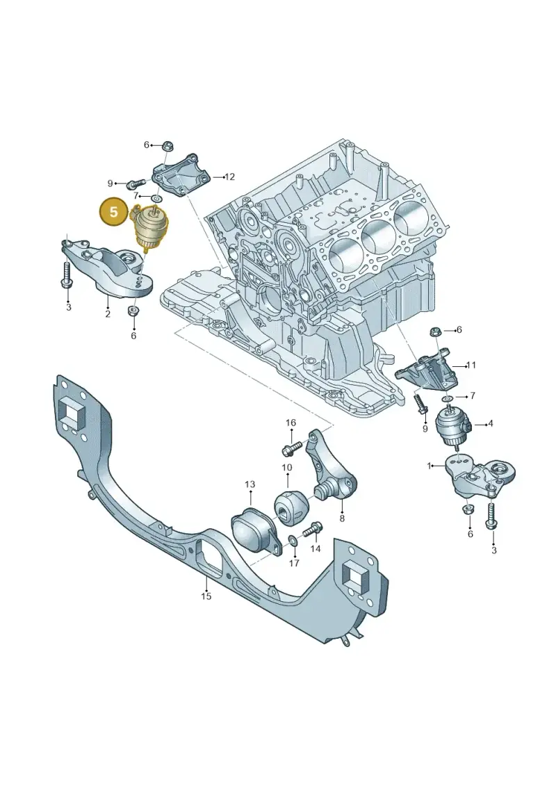 4F0199382BL — Audi A6 2.7 TDI (2008-2011) diagram 448199100, position 5