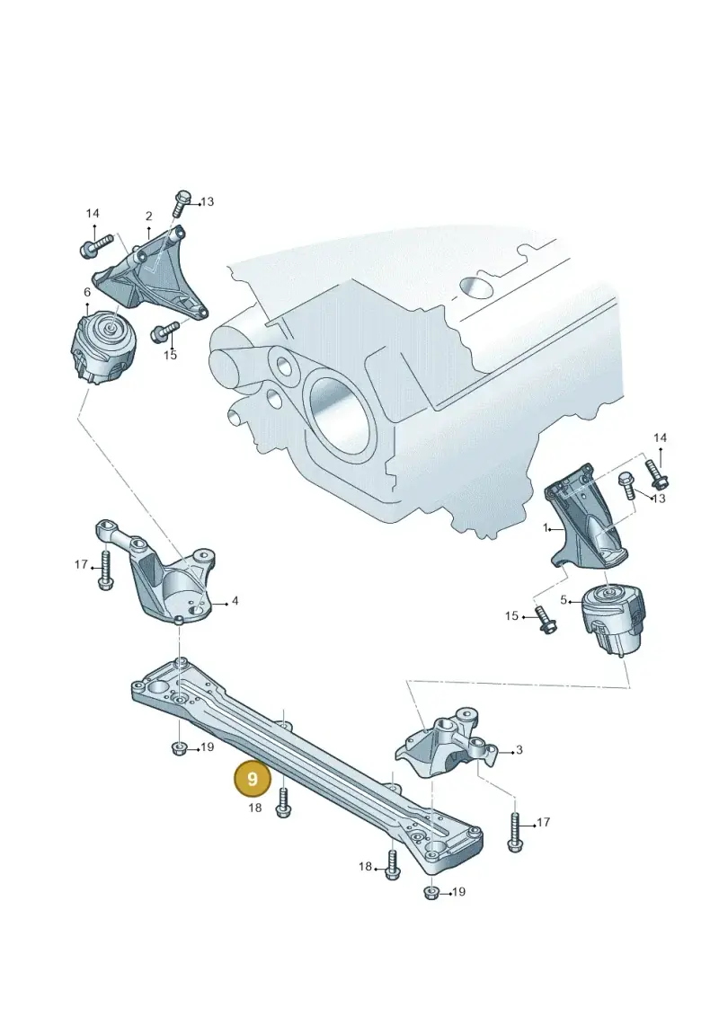 4F0199403E — Audi A6 2.7 TDI (2008-2011) diagram 448199700, position 9
