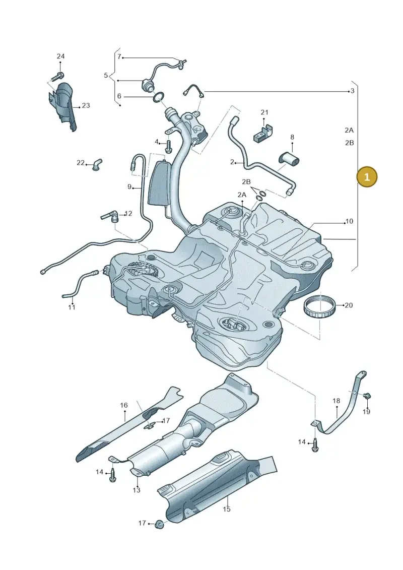 4F0201060AC — Audi A6 2.7 TDI (2008-2011) diagram 448201100, position 1