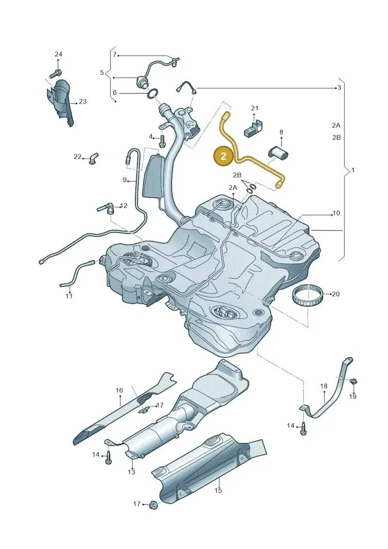 4F0201167D — Audi A6 2.7 TDI (2008-2011) diagram 448201100, position 2