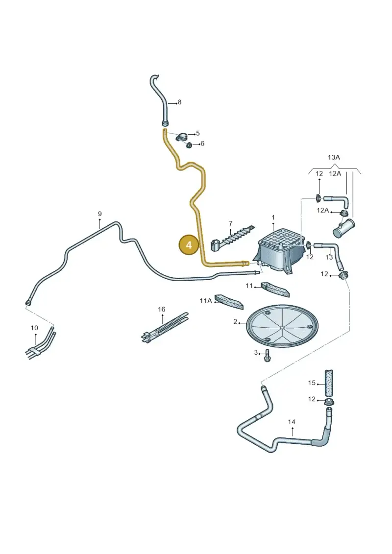 4F0201183H — Audi A6 2.7 TDI (2008-2011) diagram 448201700, position 4