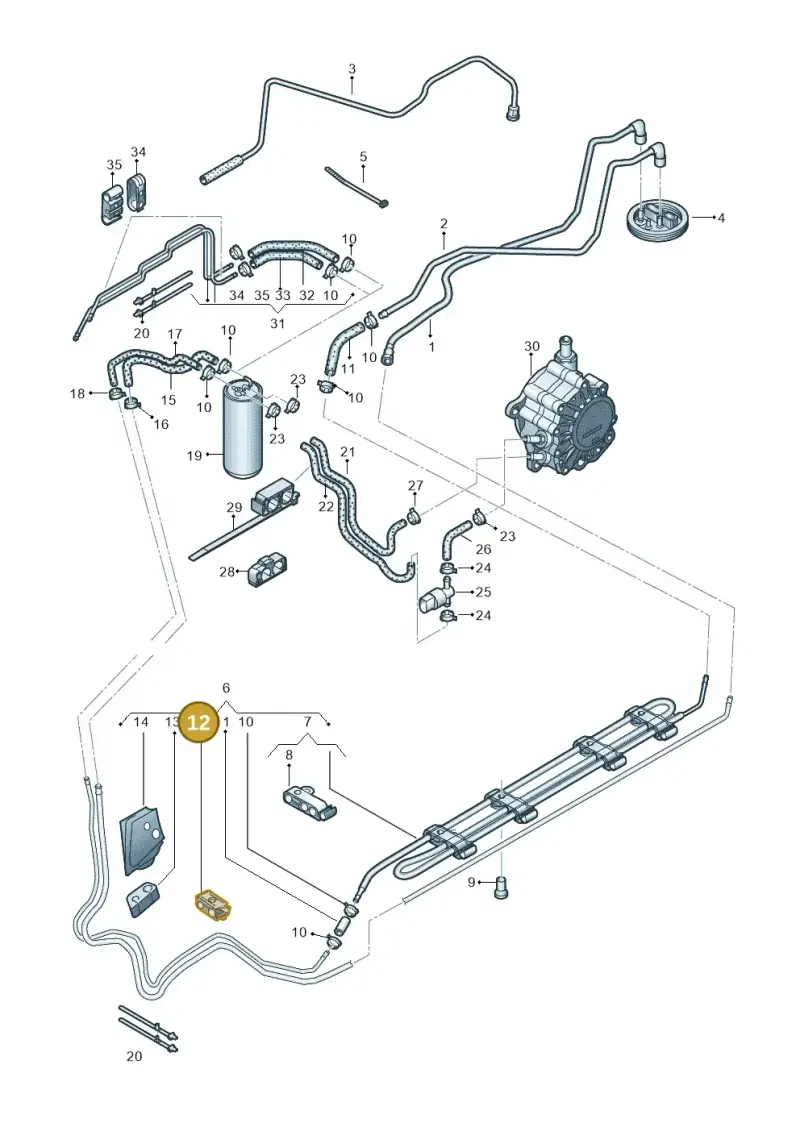 4F0201190A — Audi A6 QU.ALLROAD     07> (2006-) diagram 448201250, position 12