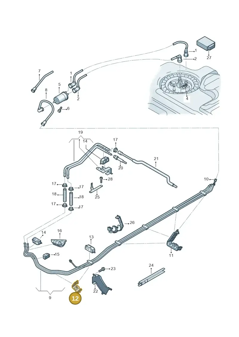 4F0201190A — Audi RS6 Avant qu.5.0 (2007-2010) diagram 641201200, position 12