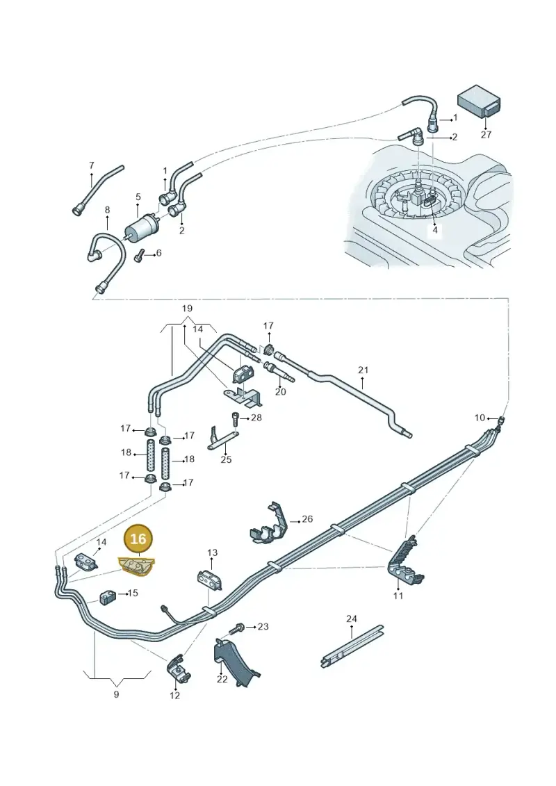 4F0201196N — Audi RS6 Avant qu.5.0 (2007-2010) diagram 641201200, position 16