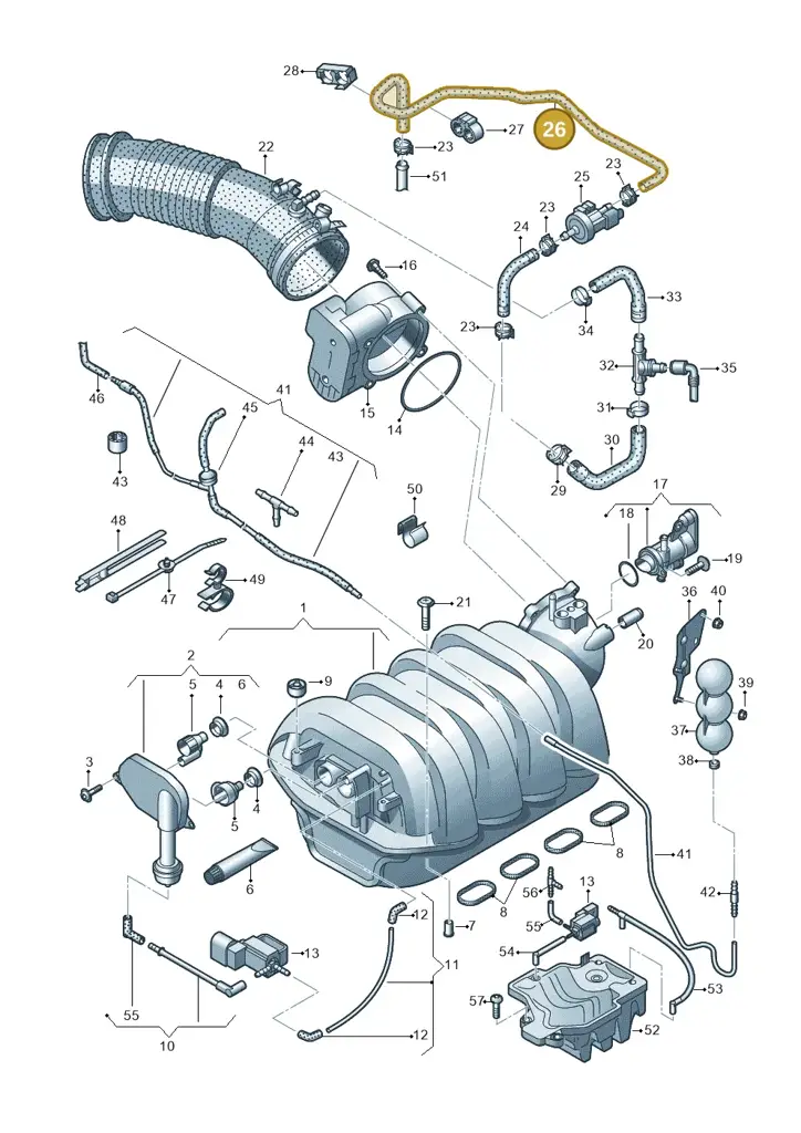 4F0201214F — Audi A6 2.7 TDI (2008-2011) diagram 620133830, position 26