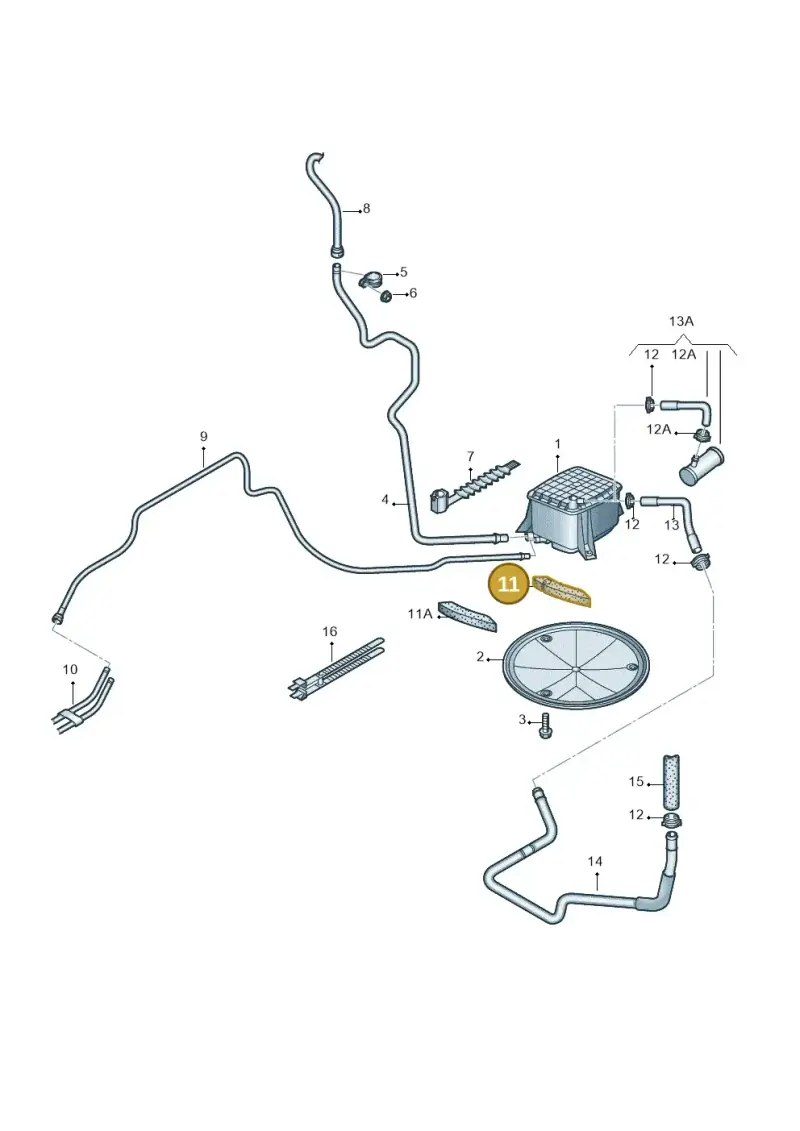 4F0201245B — Audi A6 2.7 TDI (2008-2011) diagram 448201700, position 11